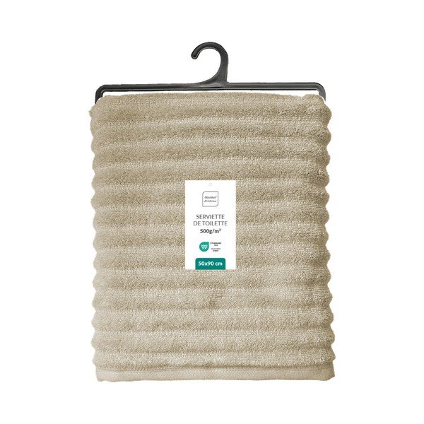 Бежова памучна кърпа от тери 50x90 cm Maya – douceur d'intérieur-image-2