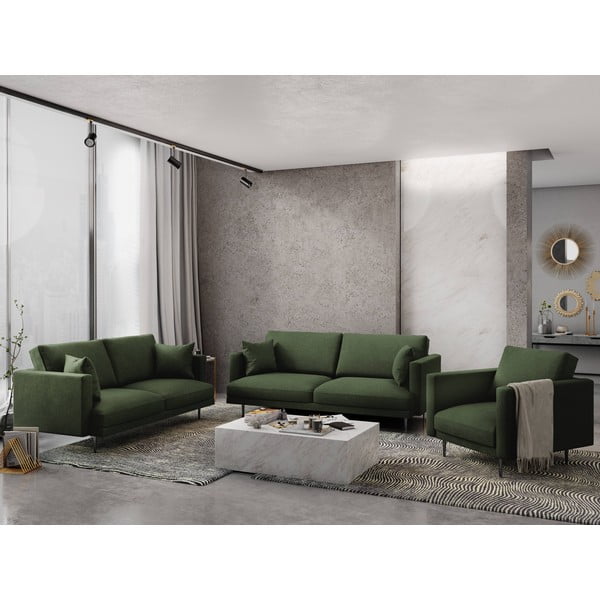 Lahvově zelená pohovka Milo Casa Piero, 220 cm-image-1