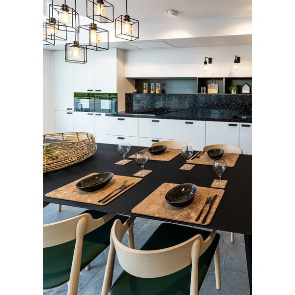 Коркови подложки в естествен цвят в комплект от 4 броя Querco - ZicZac-image-2