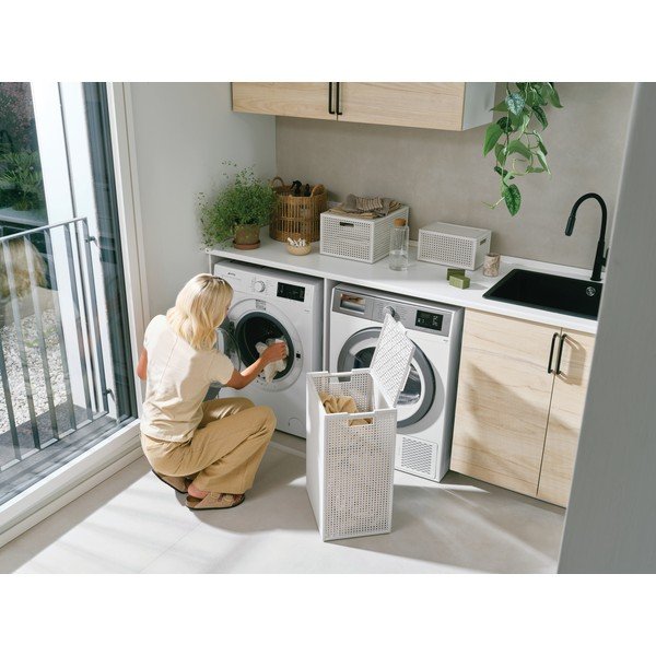 Кремав кош за пране от рециклирана пластмаса 60 l Kaya – Curver-image-3