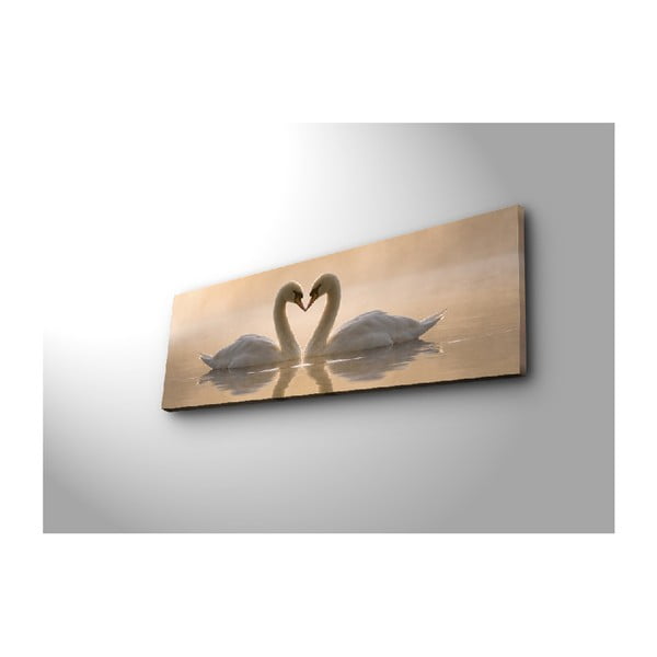 Изображението върху платно Swan Love, 90 x 30 cm - Wallity-image-3