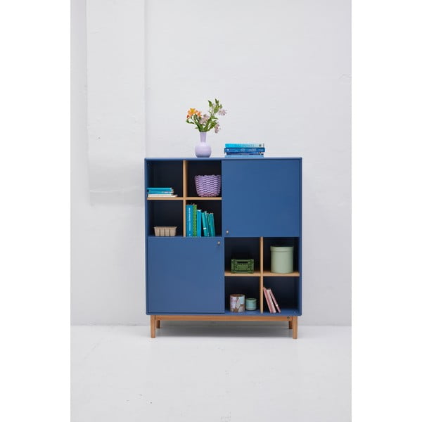 Син шкаф за книги 118x138 cm Color Living - Tom Tailor-image-1