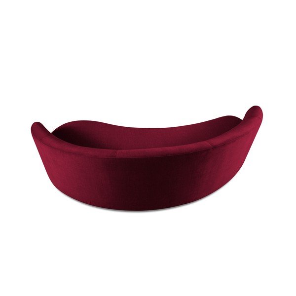 Асиметричен диван от бургундско кадифе , вдясно Debbie - Mazzini Sofas-image-3