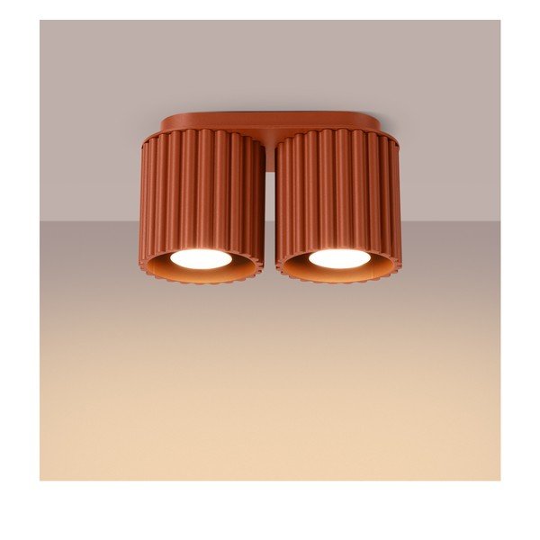 Теракотен метален прожектор 10x21 cm Zora – Sollux-image-4