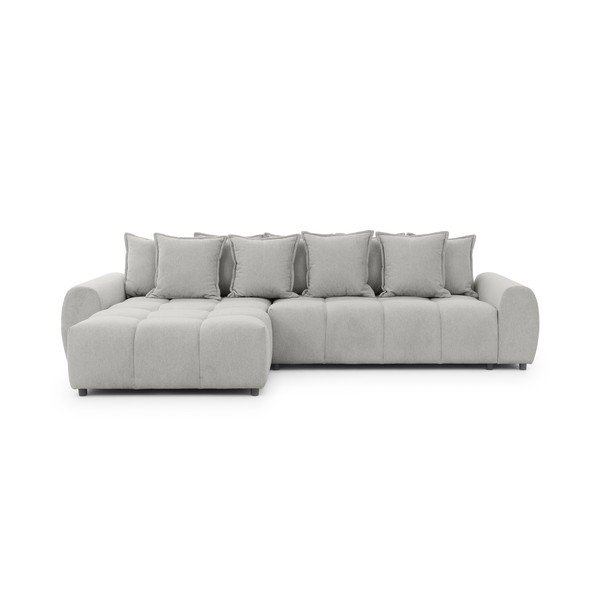Светлосив ъглов диван (ляв ъгъл) Albane  – Ropez