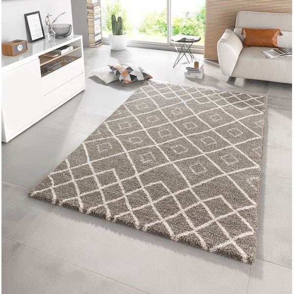 Hnědý koberec Mint Rugs Draw, 200 x 290 cm-image-1