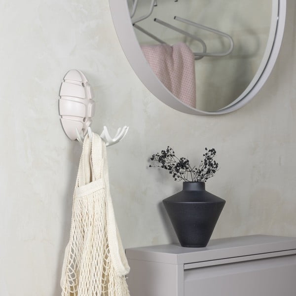 Бяла/в блестящо сребрист цвят стенна пластмасова кука Bug – Spinder Design-image-2