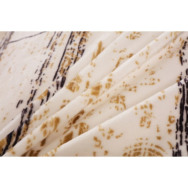 Черно-кремаво спално бельо за единично легло от микроплюш 140x200 cm Enrico – My House-image-4