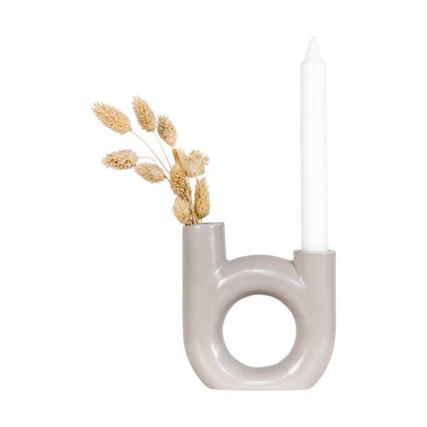 Свещник от бяло стъкло Fondo - House Nordic-image-3
