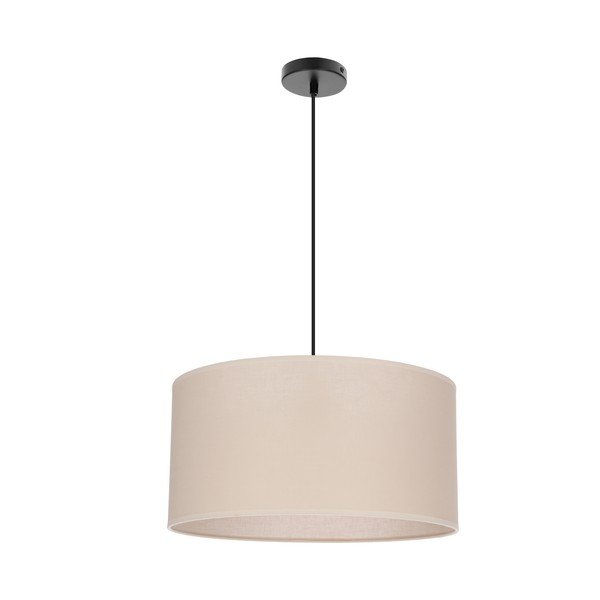 Бежово висящо осветително тяло с текстилен абажур ø 40 cm Shanti – Candellux Lighting