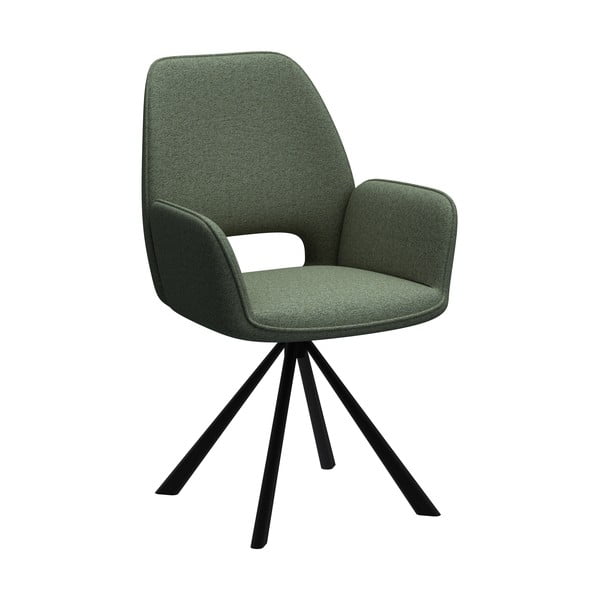 Тъмнозелен трапезен стол с подлакътници Graham – Actona