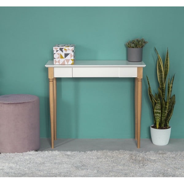 Бяла работна маса Mamo, ширина 65 cm - Ragaba-image-1