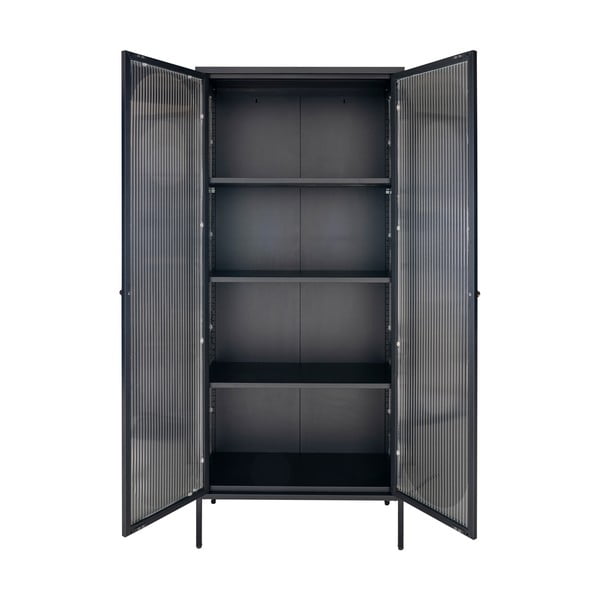 Черен метален шкаф 80x180 cm Adelaide - House Nordic-image-2