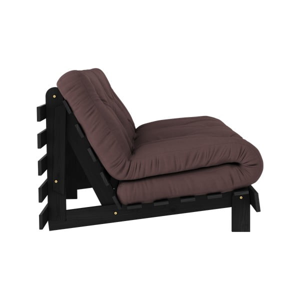 Тъмнокафяв разтегателен диван 160 cm Roots Black Night – Karup Design-image-3