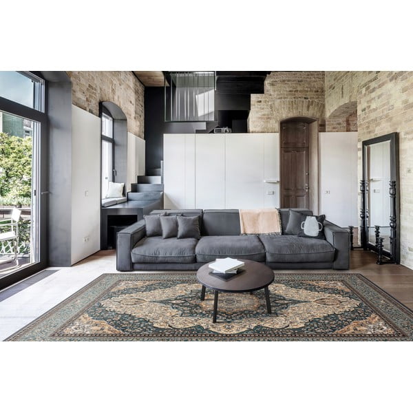 Зелен вълнен килим 200x300 cm Charlotte - Agnella-image-1