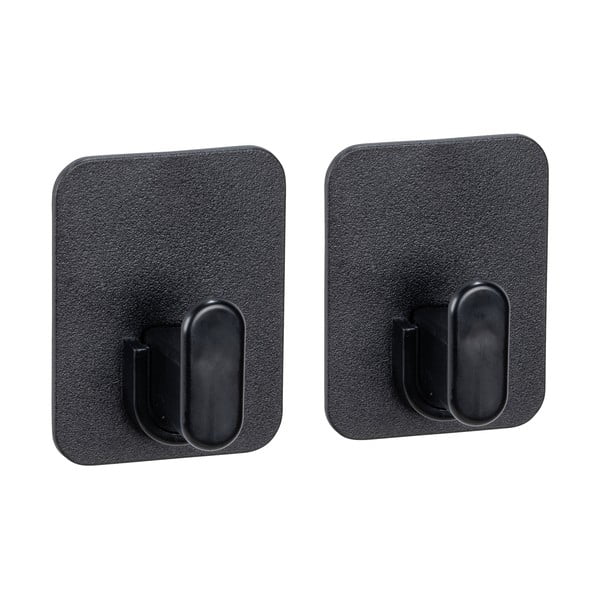 Черни пластмасови комплект куки без пробиване 2 бр. Parma – Allstar