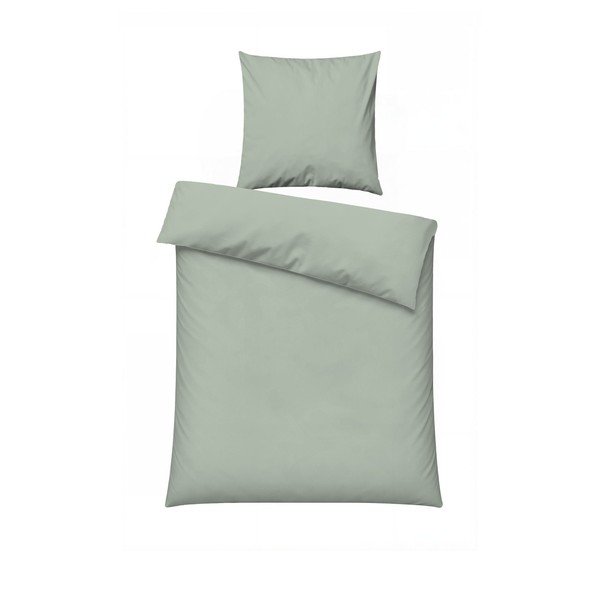 Светлозелено единично  спално бельо 200x140 cm Plain  – Mijolnir-image-3