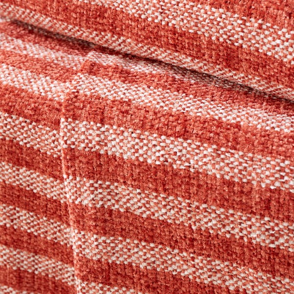 Червено-оранжево одеяло 130x170 cm Stripe Chenille – Catherine Lansfield-image-2