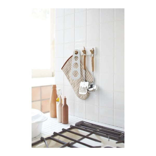 Бял стенен стелаж за кухненски инструменти Trio - YAMAZAKI-image-2