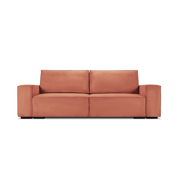 Розов велурен разтегателен диван Azalea - Mazzini Sofas-image-2