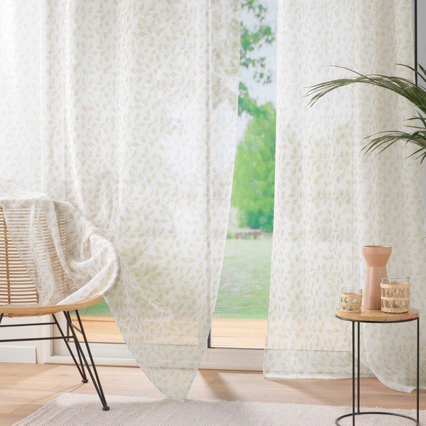 Бежова завеса 137x280 cm Farandole – douceur d'intérieur-image-3