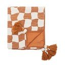Кафяво/бежово памучно одеяло 130x150 cm Chola – Bloomingville
