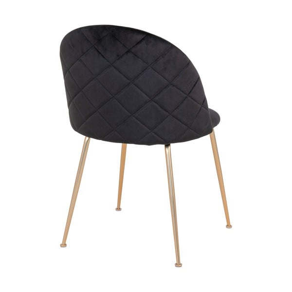 Черни кадифени трапезни столове в комплект от 2 броя Geneve - House Nordic-image-3