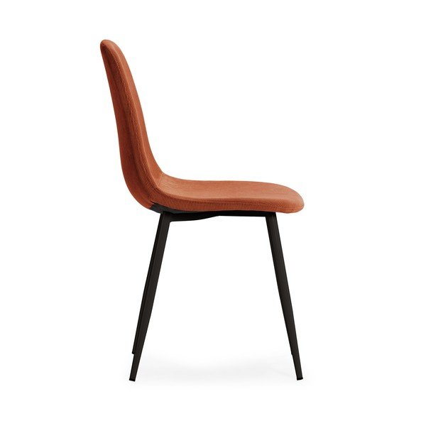 Теракотени тапицирани трапезни столове в комплект 4 бр. Minka – Marckeric-image-4