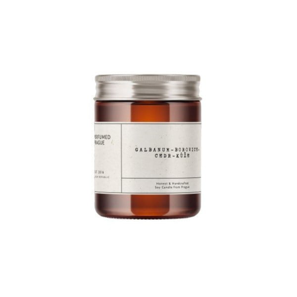 Ароматна свещ от соев восък време на горене 40 час #21 Galbanum, Pine, Leather – Perfumed Prague-image-4