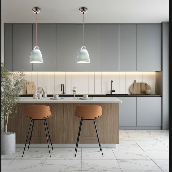 Син детски полилей с керамичен абажур Sewilla – Candellux Lighting-image-4