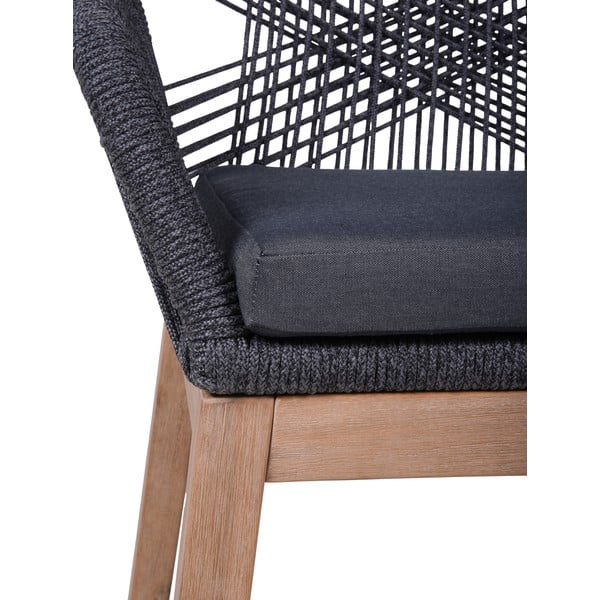 Сив градински стол от масивно дърво Pomona – Garden Pleasure-image-1