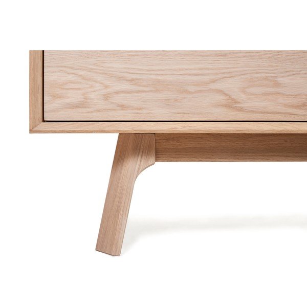 Нисък скрин от бял дъб с 3 врати Vivara - Unique Furniture-image-1