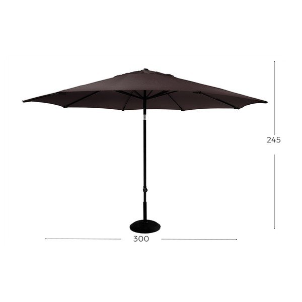 Hnědý zahradní slunečník Hartman Solar, ø 300 cm-image-1