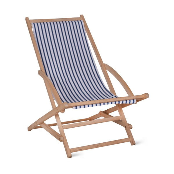 Zahradní lehátko s konstrukcí z bukového dřeva Garden Trading Rocking Deck Chair Stripe