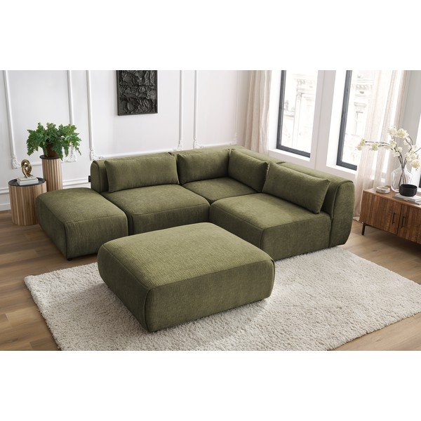 Зелен ъглов диван (променлив) Jeanne - Bobochic Paris-image-1