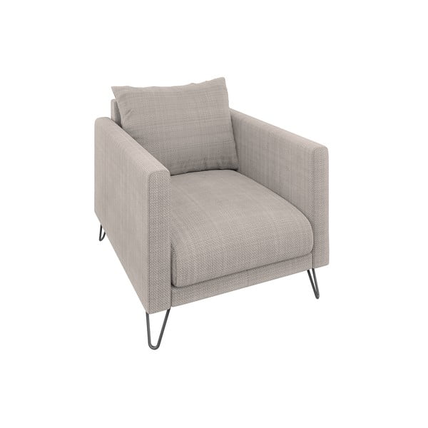 Светлокафяво шенилово кресло Freya – Ropez