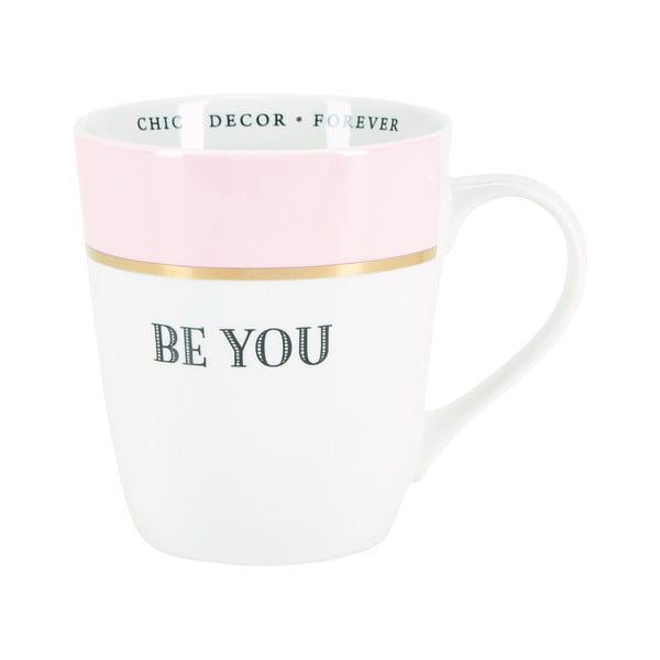 Керамична чаша с розов детайл Top Be You - Miss Étoile