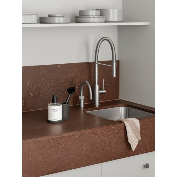 Черна стойка за перилни препарати от каменна керамика Piro – Blomus-image-1