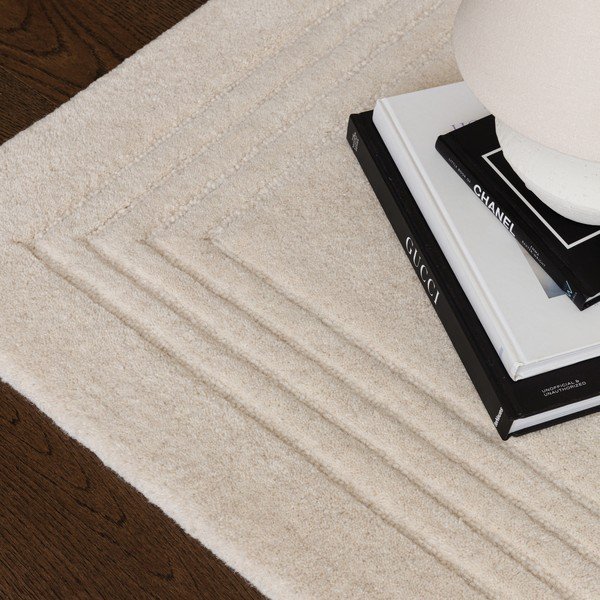 Ръчно изработен вълнен килим в цвят слонова кост 120x170 cm Orlo Ivory – Asiatic Carpets-image-2