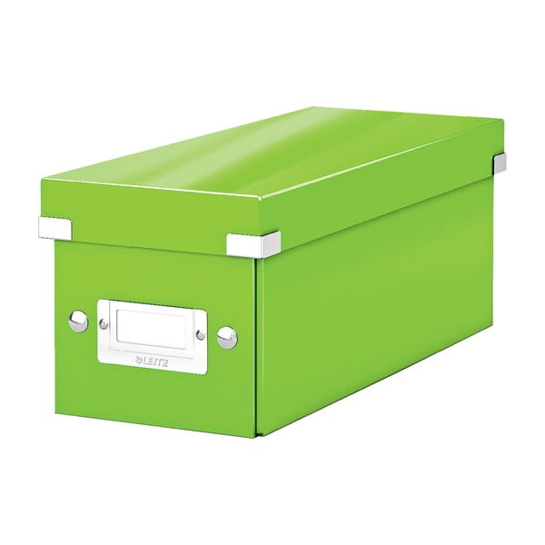 Зелена кутия за съхранение с капак CD диск, дължина 35 cm Click&Store - Leitz