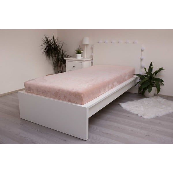 Кафяв разтеглив чаршаф от микроплюш 180x200 cm - Jerry Fabrics-image-2