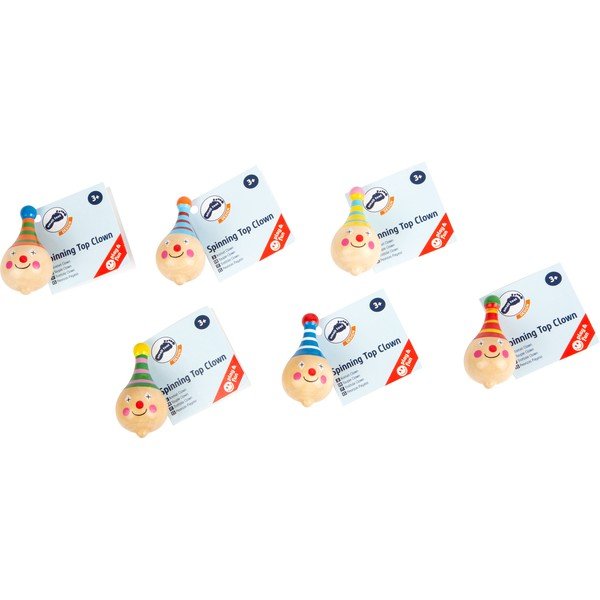 Комплект от 6 дървени патици във формата на клоун - Legler-image-3