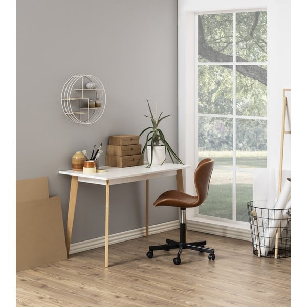 Кафяв офис стол в цвят коняк Batilda - Actona-image-1