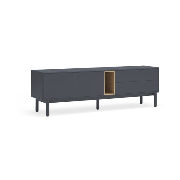 Тъмно сива телевизионна масичка 180x56 cm Corvo - Teulat-image-1