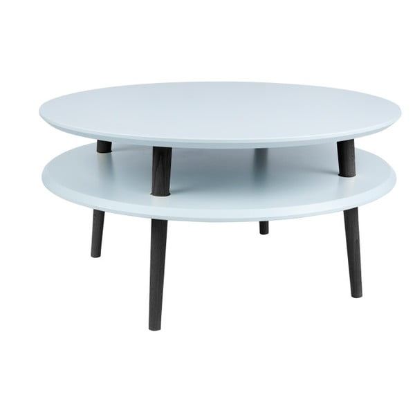 Světle šedý konferenční stolek s černými nohami Ragaba UFO, Ø 70 cm