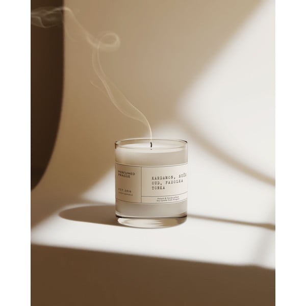 Ароматна свещ от соев восък време на горене 40 час #83 Cardamom, Rose, Oud, Tonka – Perfumed Prague-image-3