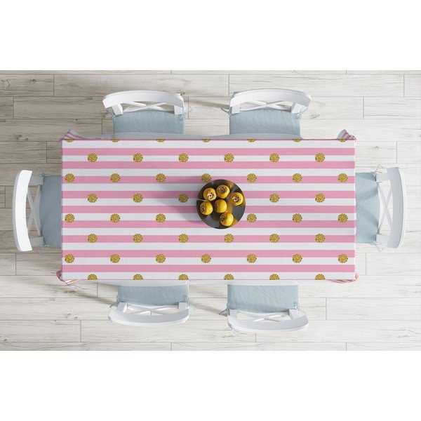 Покривка за маса с памучна смес Golden Dots, 140 x 180 cm - Minimalist Cushion Covers-image-1