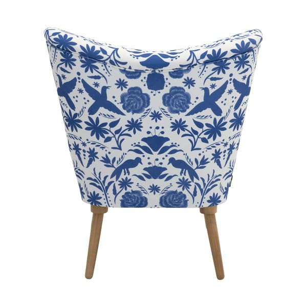 Синьо и бяло кресло с цветя Jack - Max Winzer-image-3