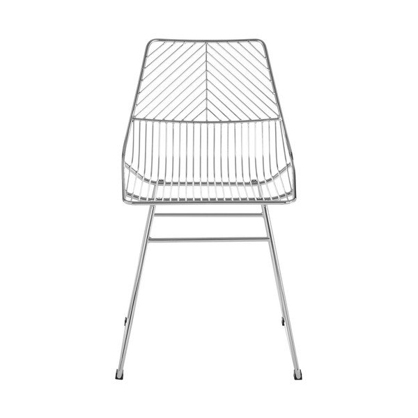 Метален трапезен стол в сребрист цвят District – Premier Housewares-image-2