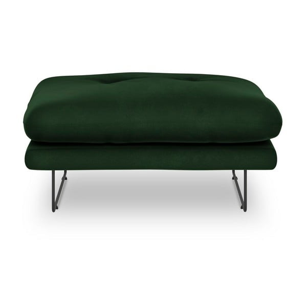 Зелен пуф с кадифена покривка Gravity - Windsor & Co Sofas